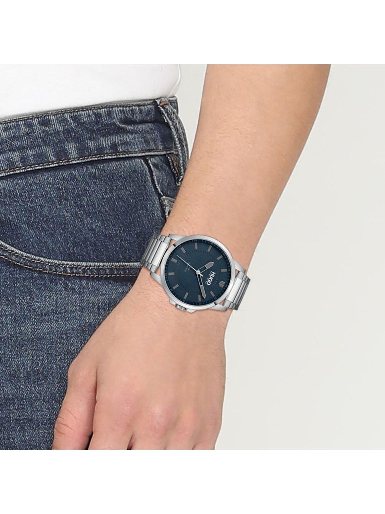Image 6 of 6 of HUGO #FIRST Blue Dial and Stainless Steel Bracelet Gents Watch