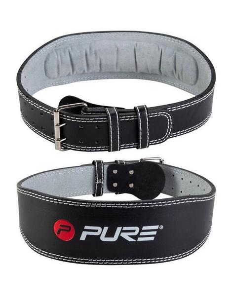 pure2improve-deluxe-padded-leather-and-suede-weight-lifting-belt-medium