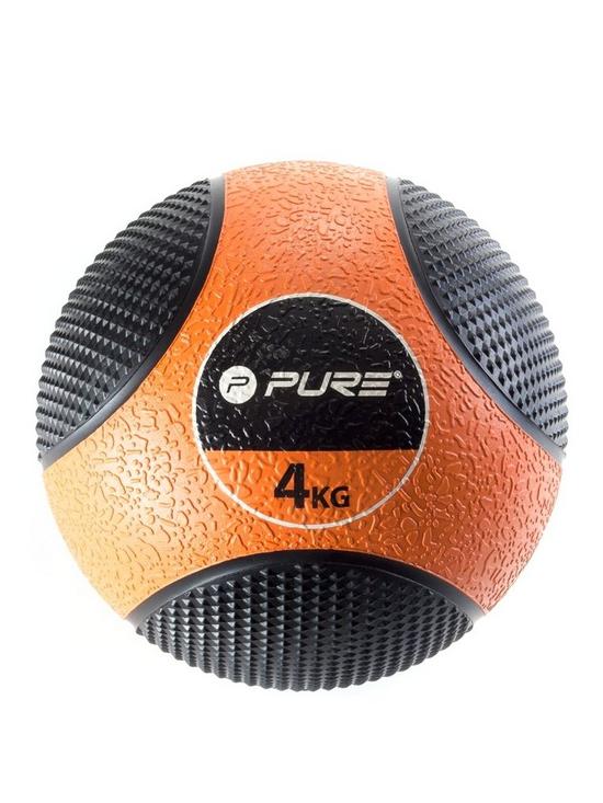 front image of pure2improve-deluxe-medicine-ball-4kg