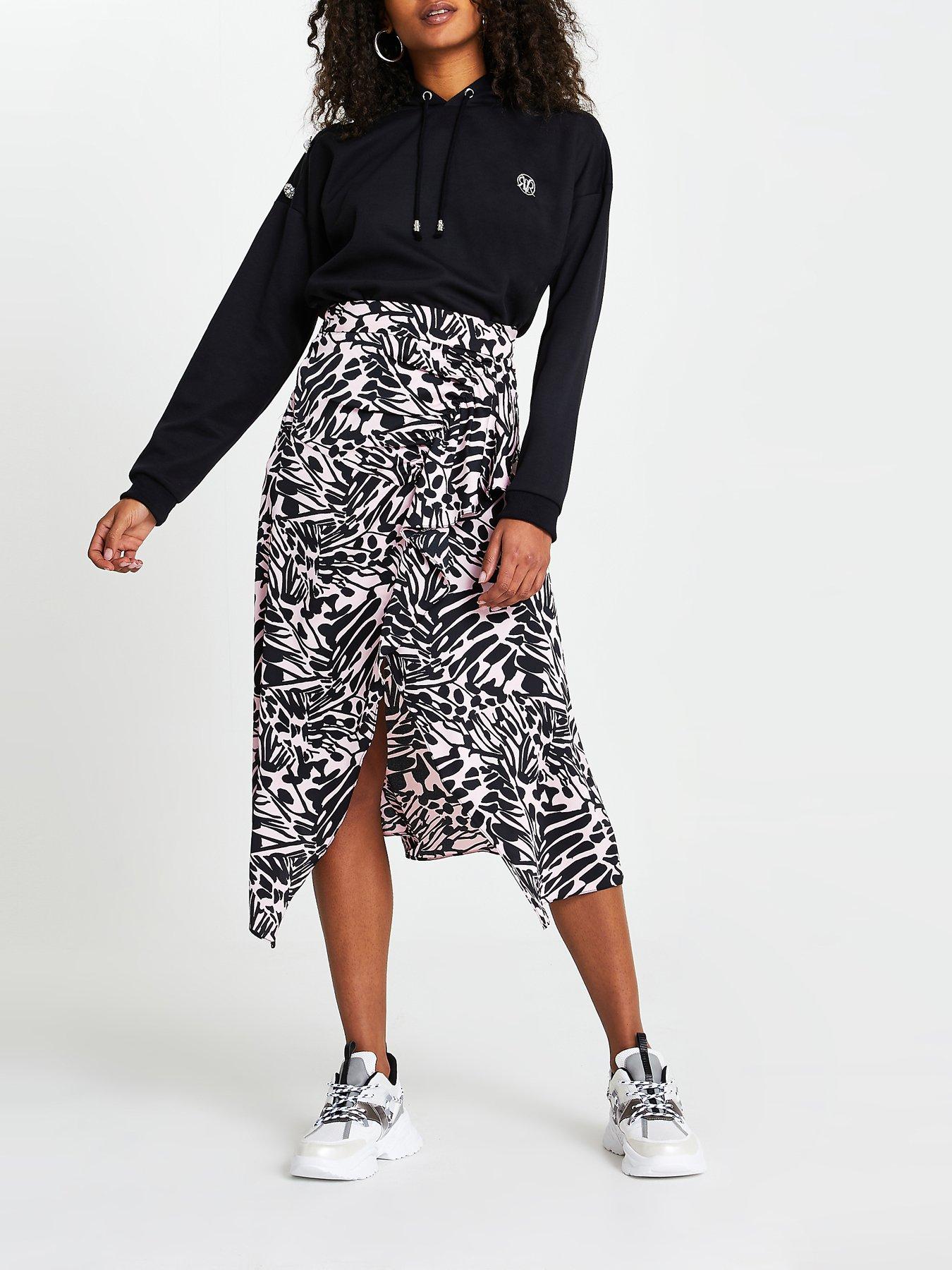 blue velvet skirt river island