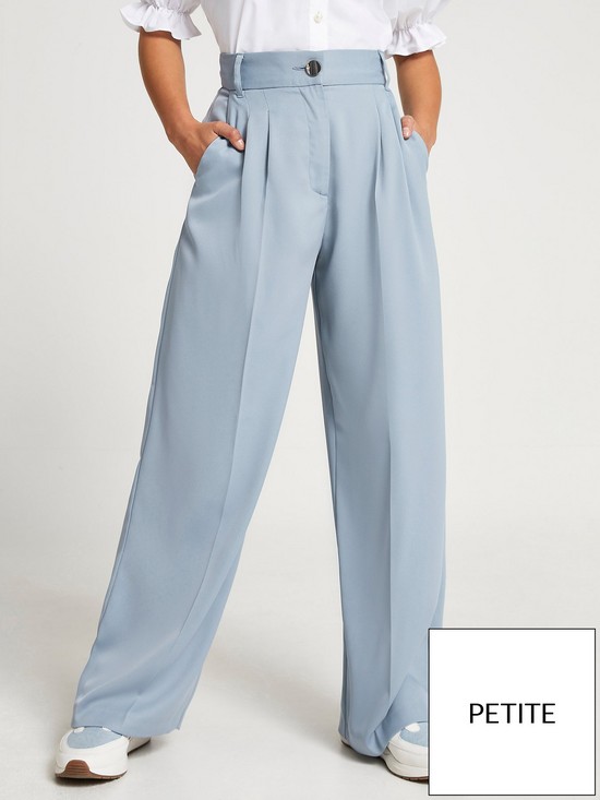 front image of ri-petite-wide-leg-trouser-light-blue