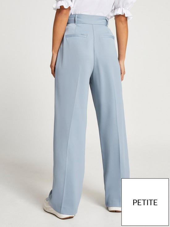 stillFront image of ri-petite-wide-leg-trouser-light-blue