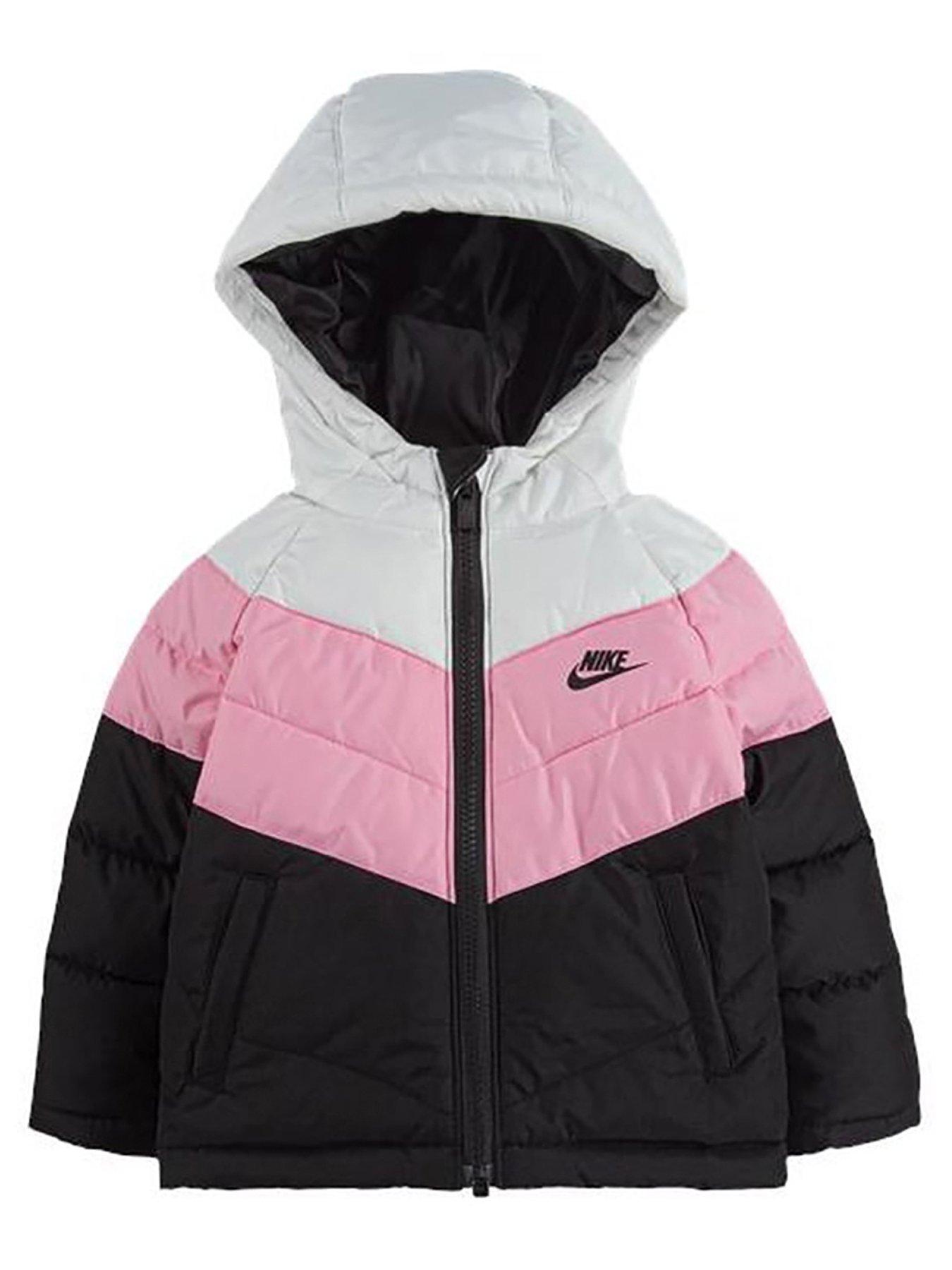 Pink and shop black nike jacket