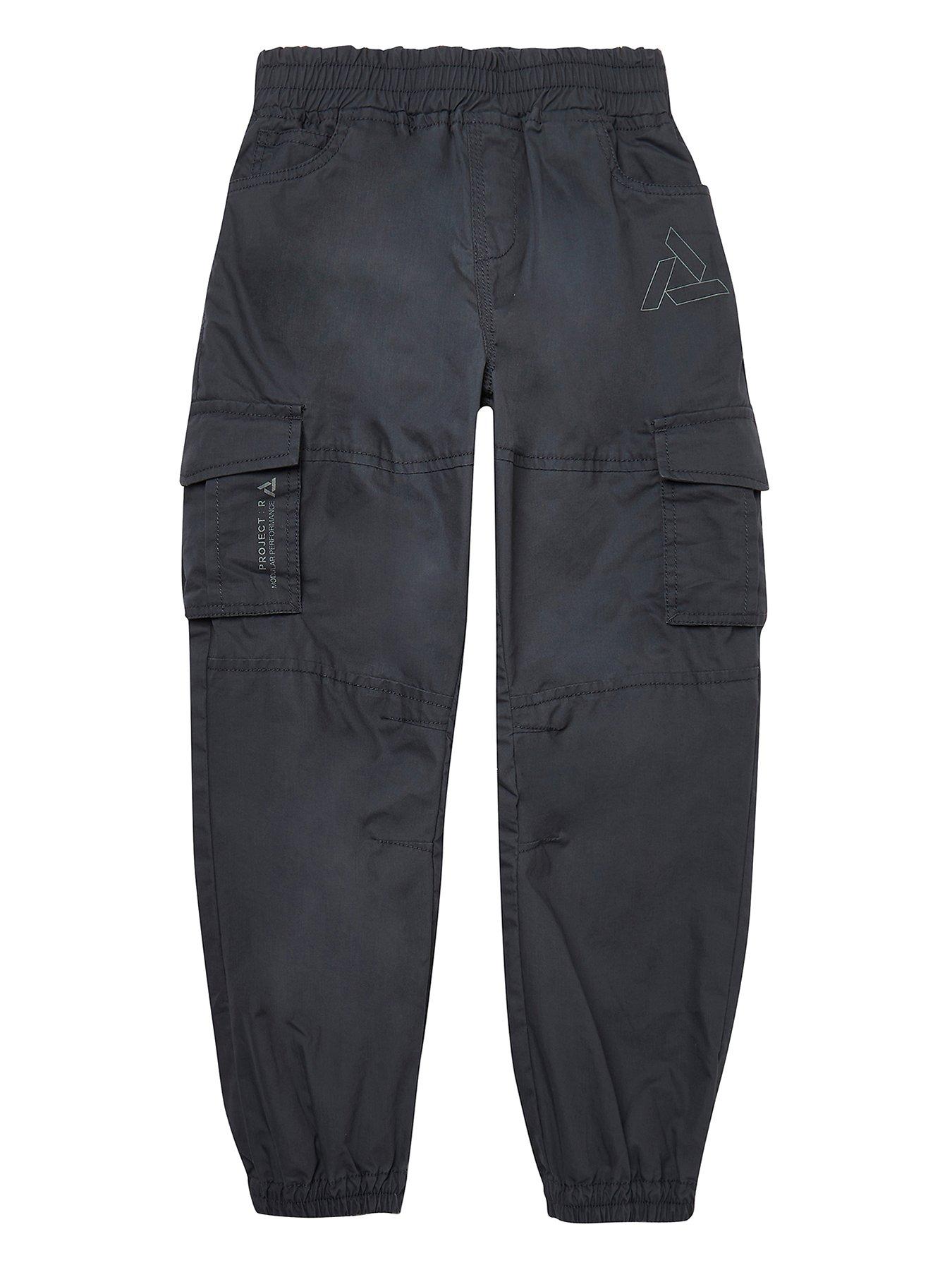 river island washed cargos in grey