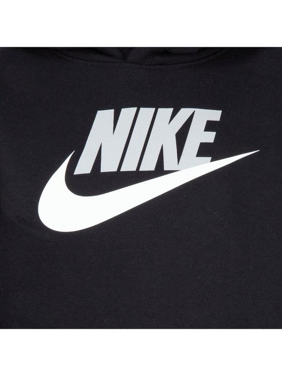 detail image of nike-younger-fleece-pullover-hoodie-and-joggers-2-piece-set-blackgrey