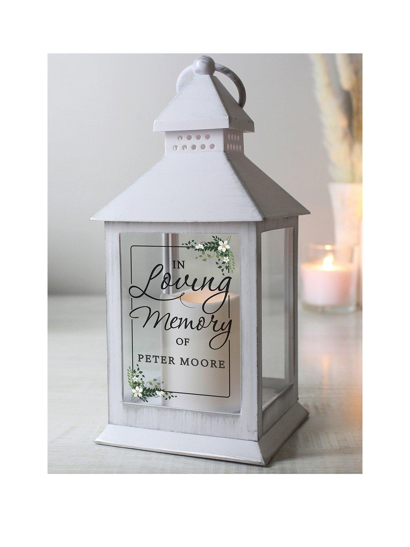 Product photograph of The Personalised Memento Company Personalised In Loving Memory Lantern from very.co.uk