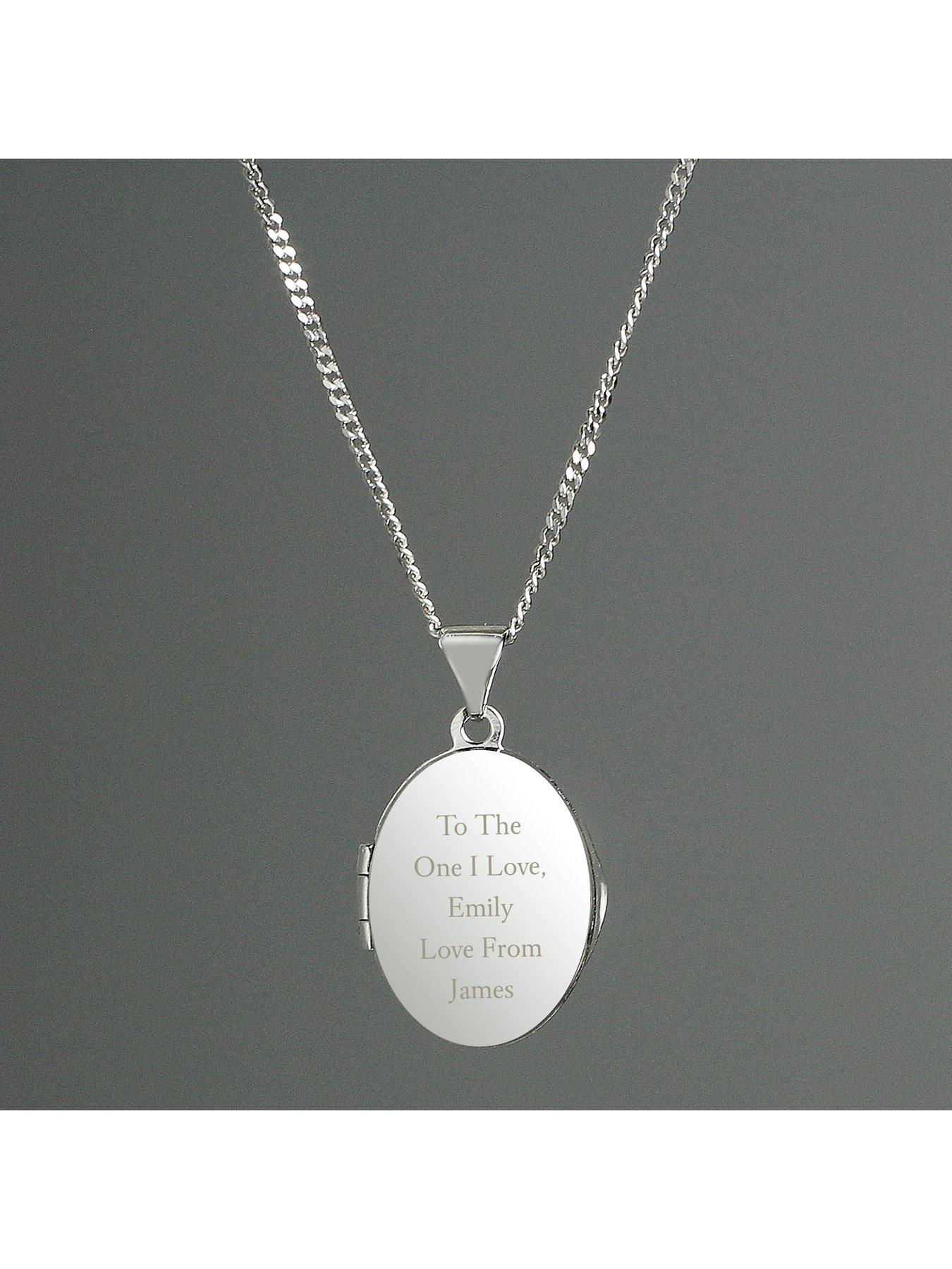 Personalised sterling store silver locket