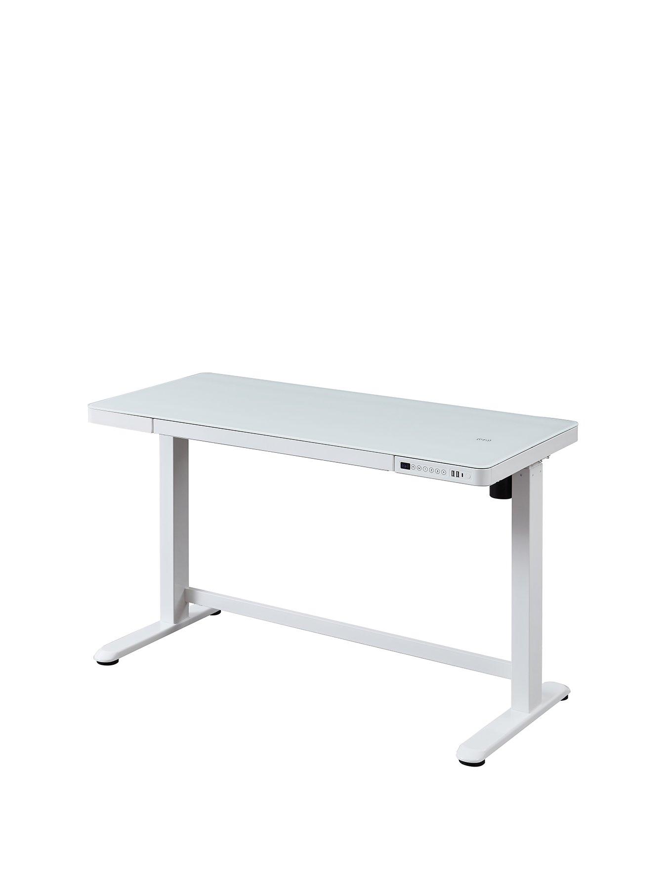 Koble Juno Desk With Wireless Charging, Usb Charging And Electric Height Adjustment - White|