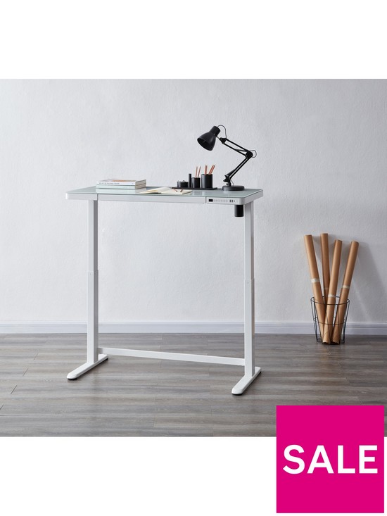 stillFront image of koble-juno-desk-with-wireless-charging-usb-charging-and-electric-height-adjustmentnbsp-nbspwhite