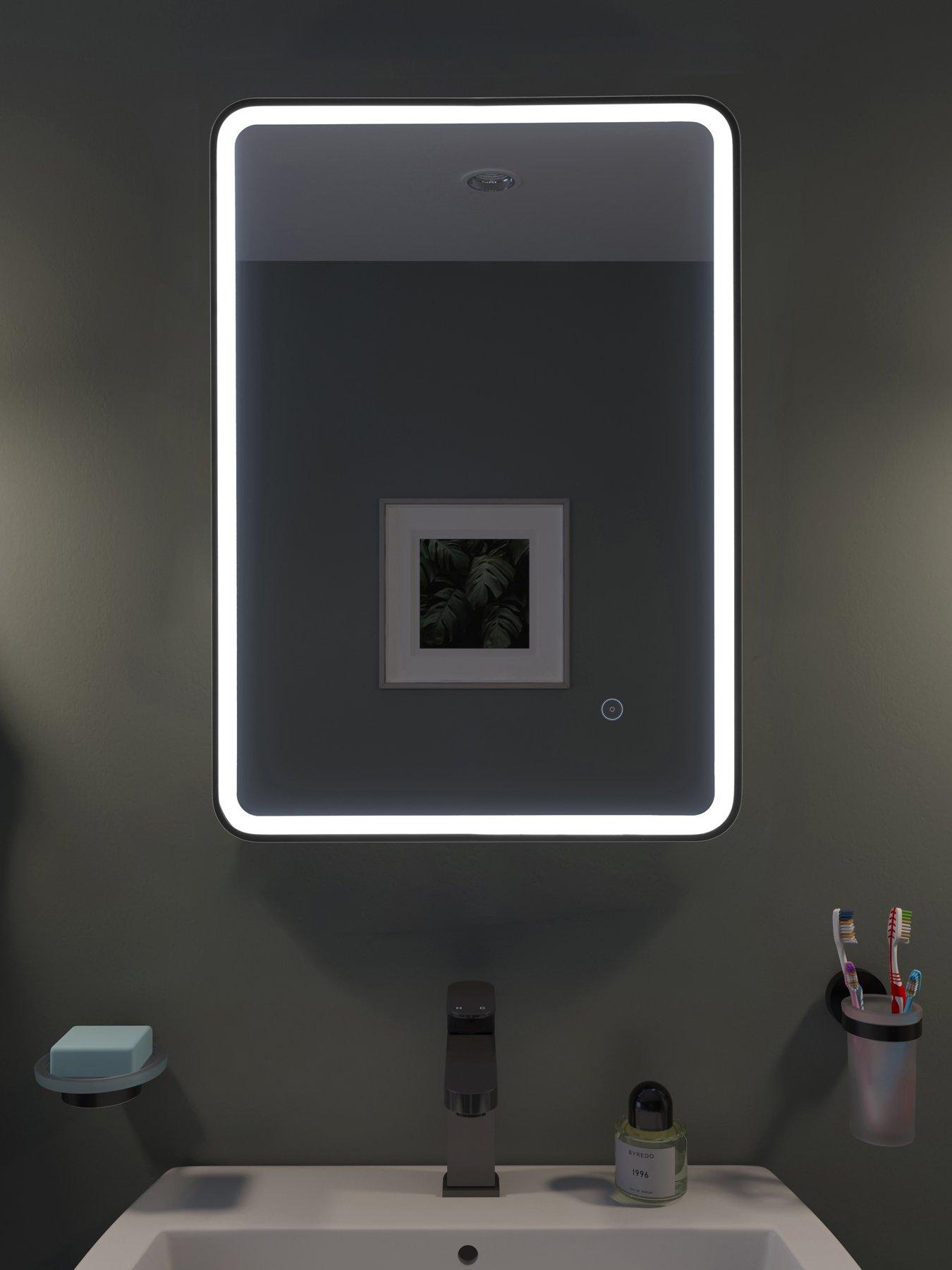 Image 1 of 6 of Croydex Henderson Led Mirror Black Frame