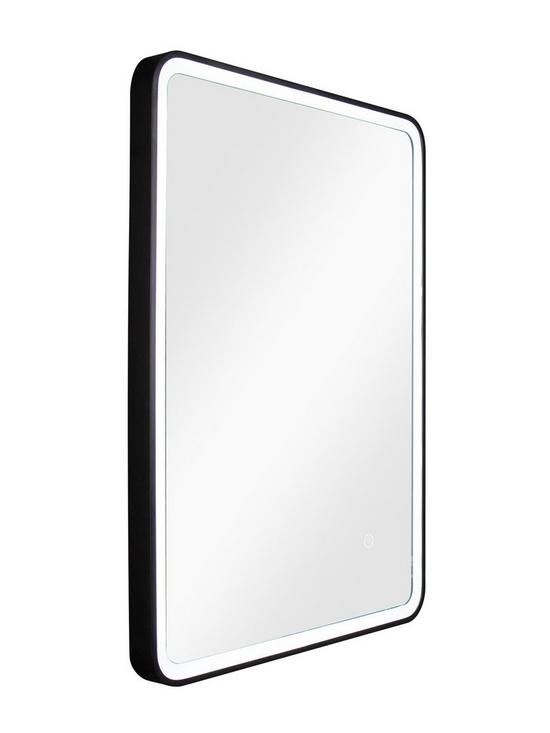 stillFront image of croydex-henderson-led-mirror-black-frame