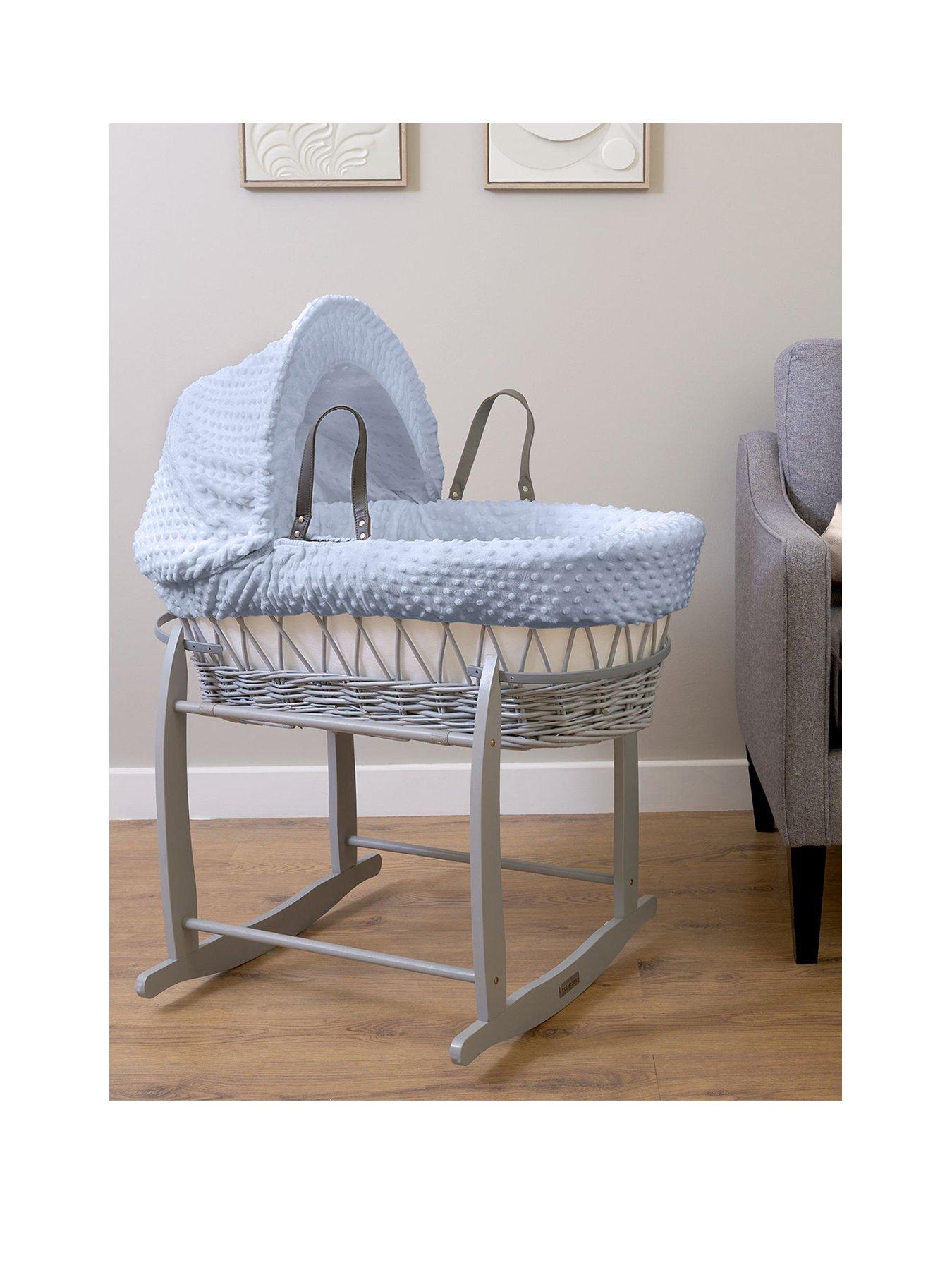 Claire de lune 2024 moses basket grey