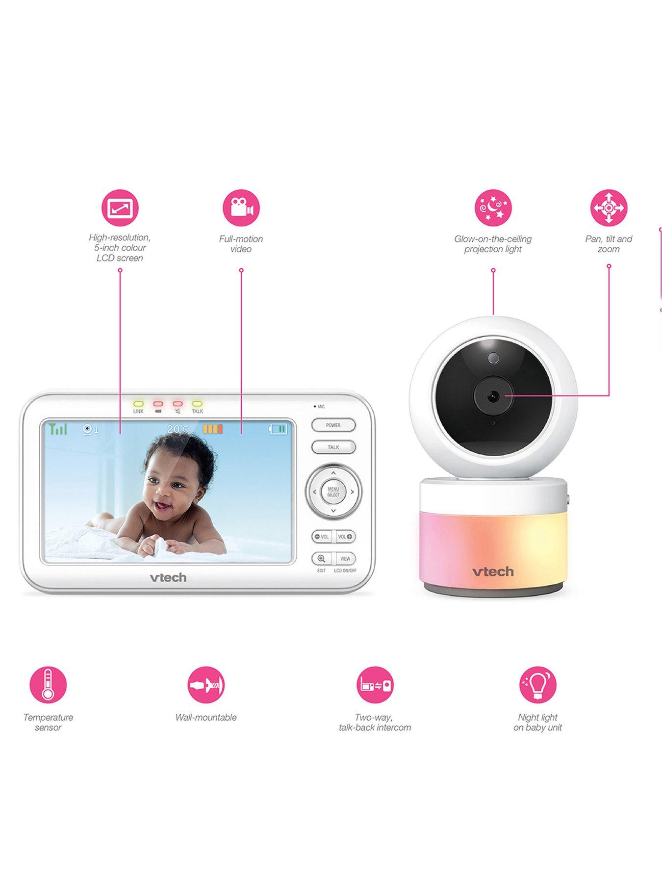 Image 4 of 6 of VTech 5" Pan &amp; Tilt Video Monitor With Night Light And Projection