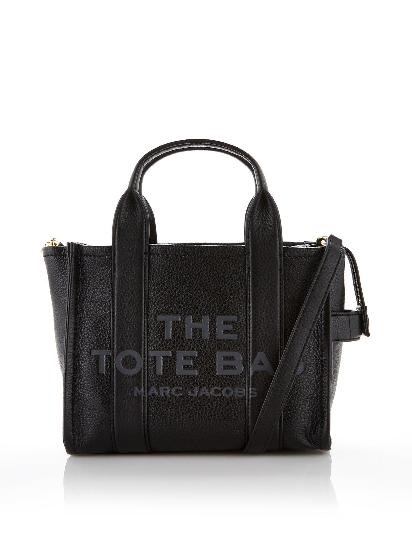 undefined The Leather Small Tote Bag - Black
