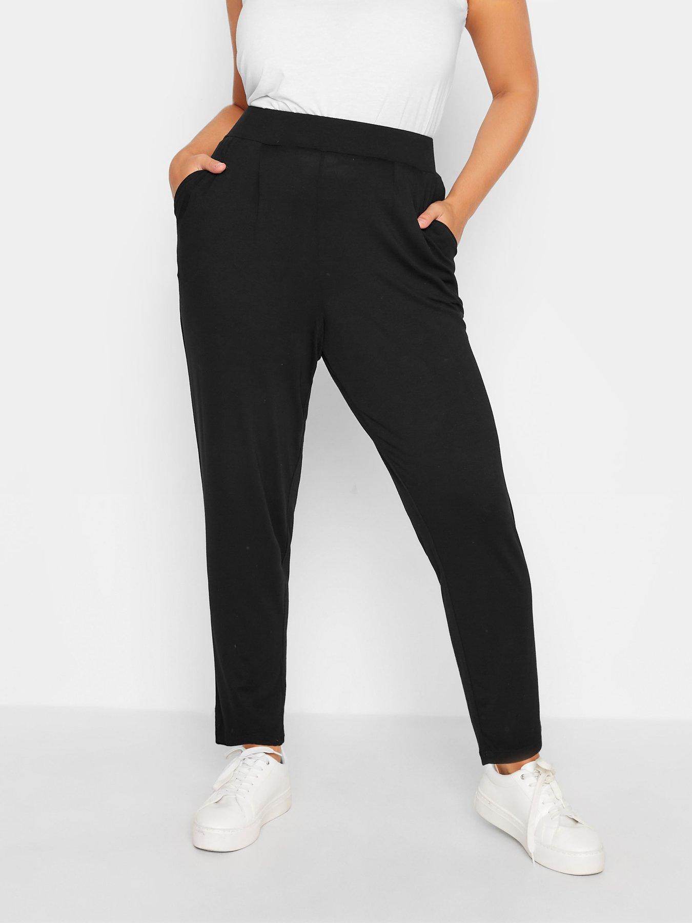 tapered wide leg trousers