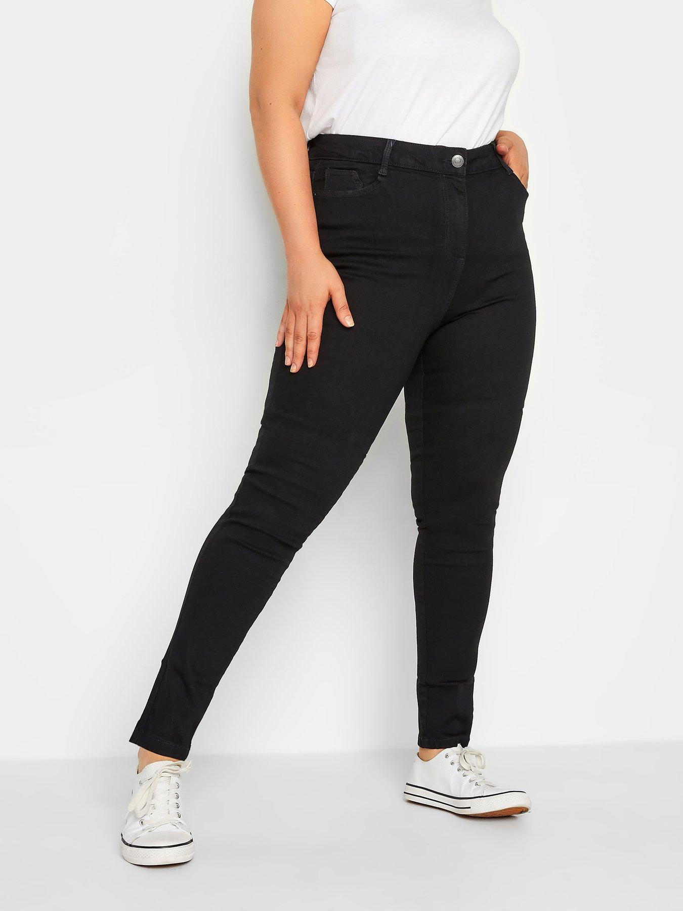 HUGO - Slim-fit mom jeans in black stretch denim