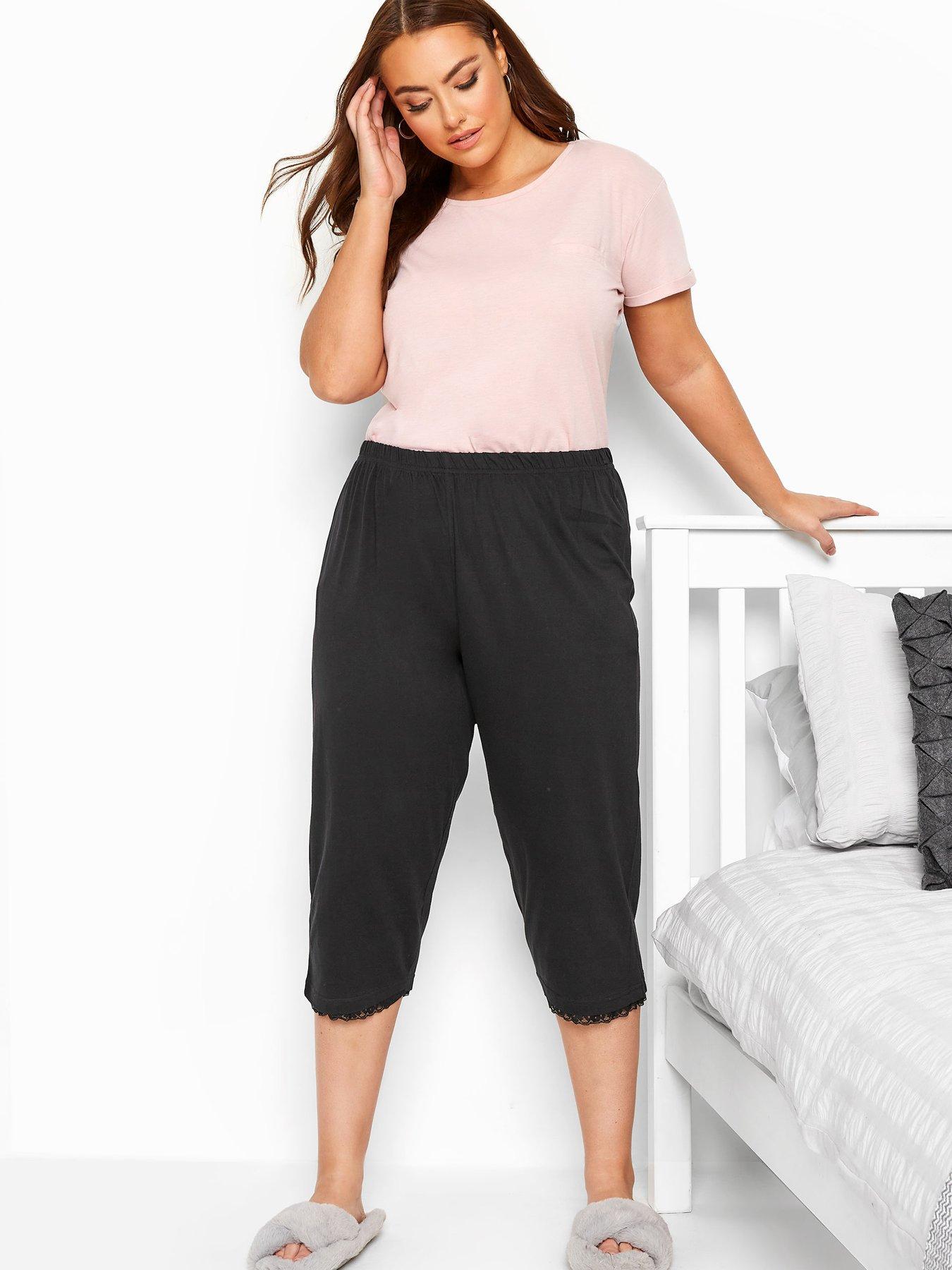 undefined Crop PJ Bottom - Black