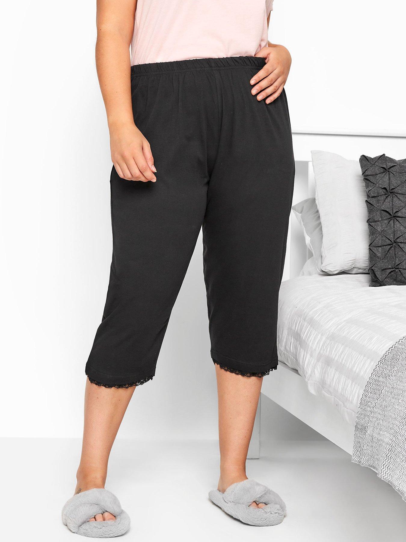 Image 2 of 3 of Yours Crop PJ Bottom - Black