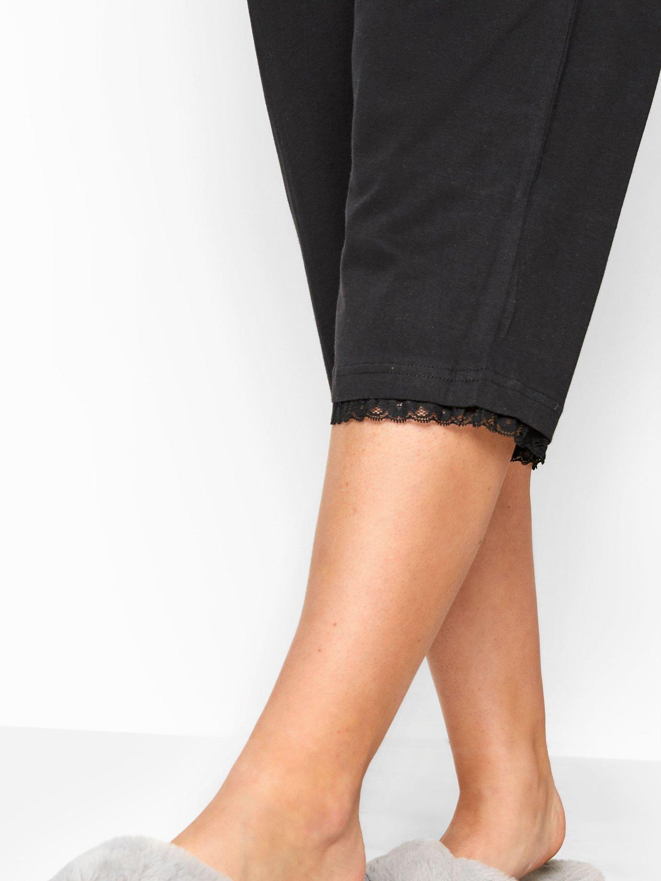 Image 3 of 3 of Yours Crop PJ Bottom - Black