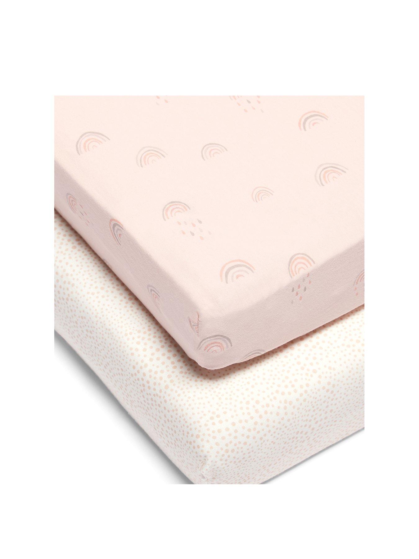 Mamas & Papas Cotbed Fitted Sheets (Pack of 2) - Rainbow