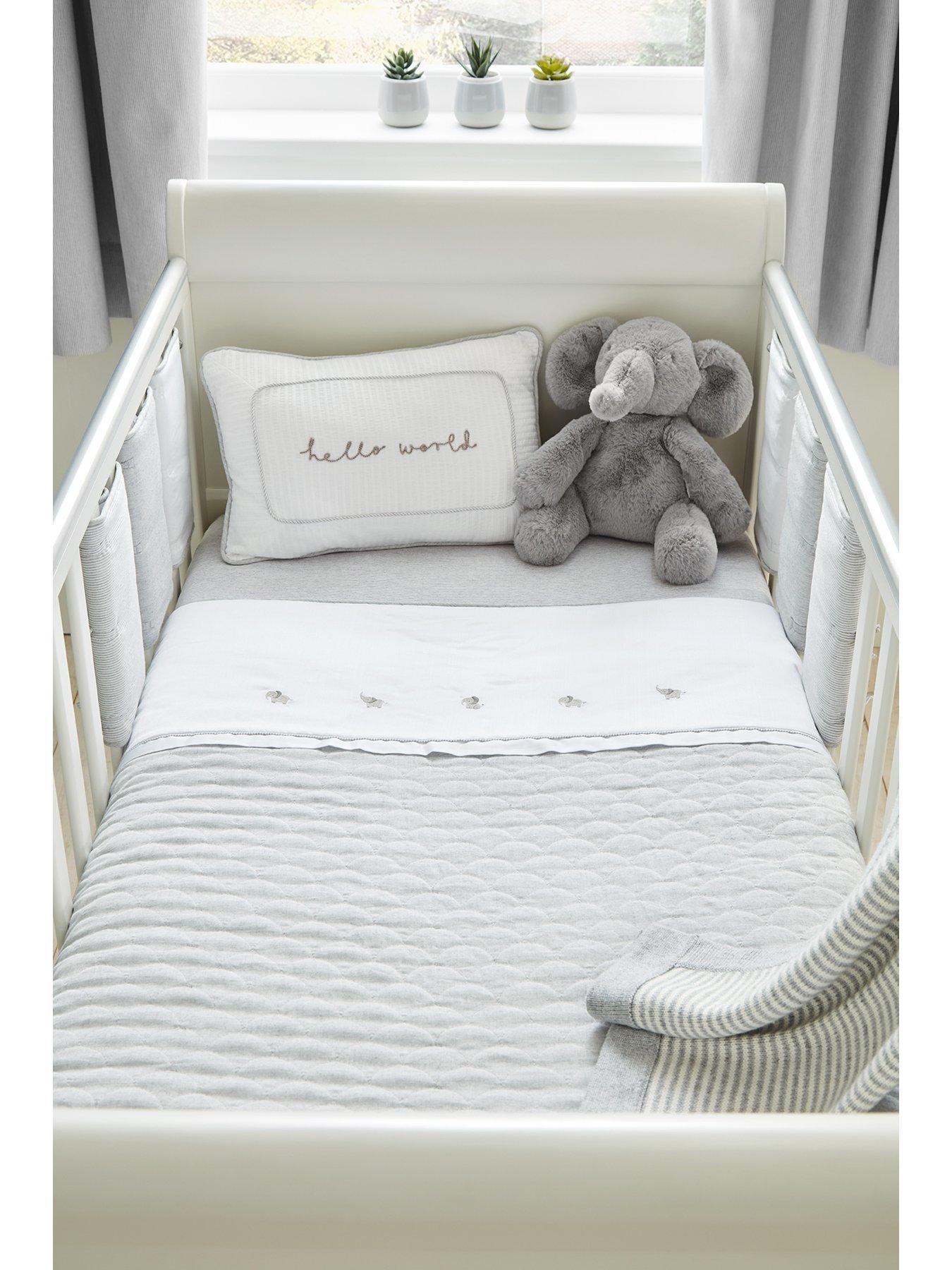 Image 1 of 4 of Mamas & Papas Quilt - Cotbed/Cot - Welcome To The World Elephant