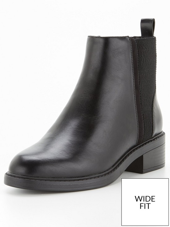 front image of v-by-very-wide-fit-flat-chelsea-boot-black