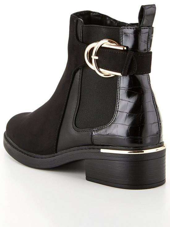 stillFront image of v-by-very-buckle-ankle-boot-black
