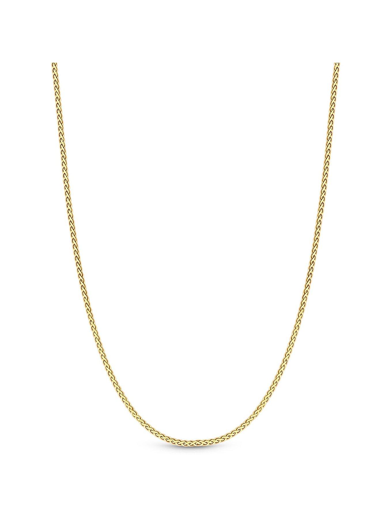Jewellery & watches Sterling Silver 925 12ct Yellow Gold Polished Mini Twist Chain Allway