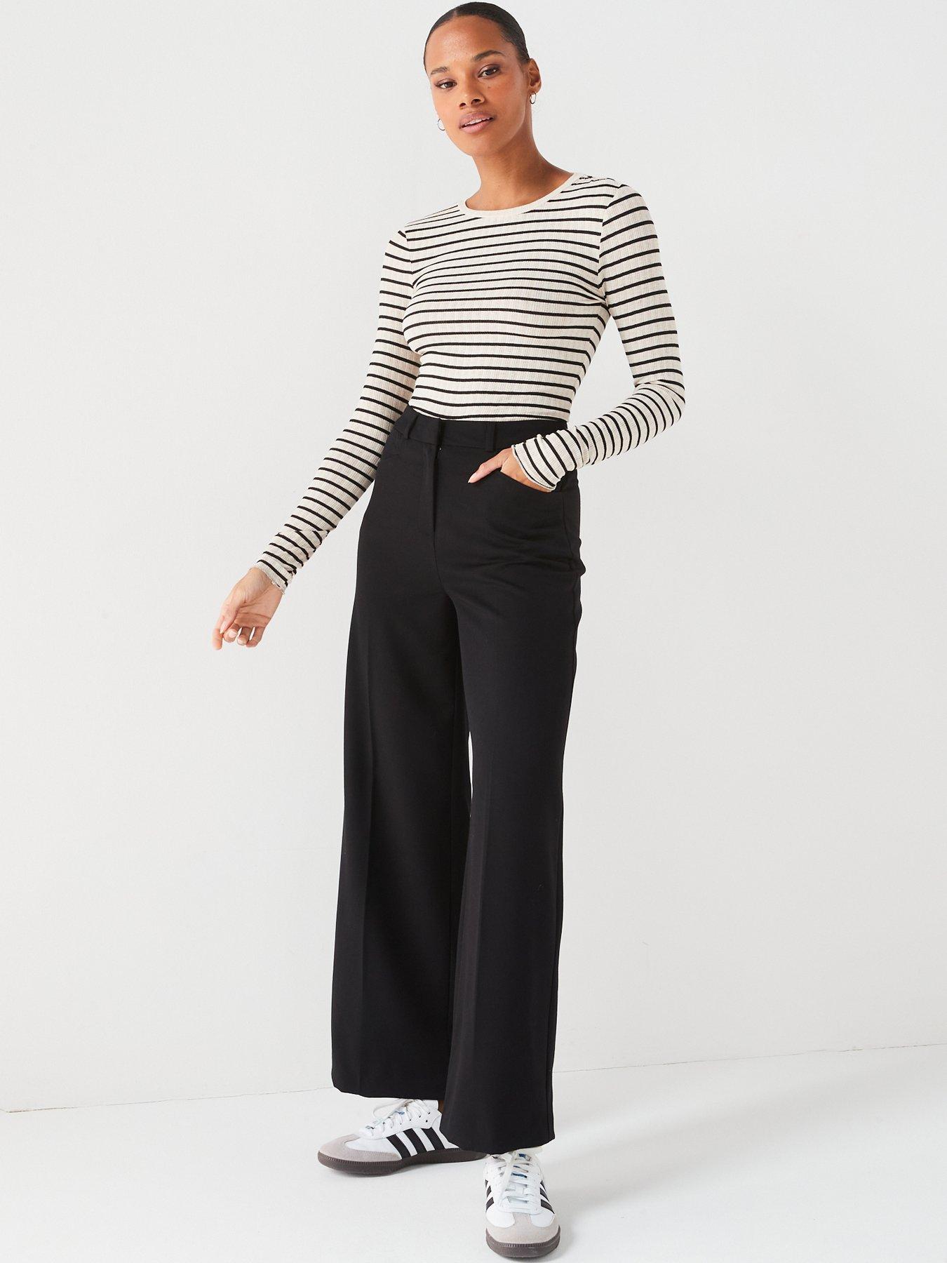 Image 5 of 6 of V by Very Wide Leg Trouser - Black