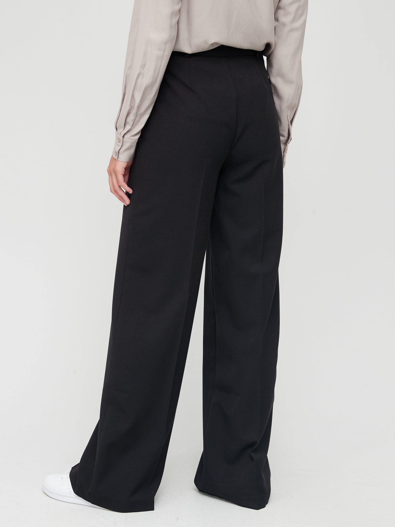 Image 2 of 4 of V by Very Petite Wide Leg Trouser - Black