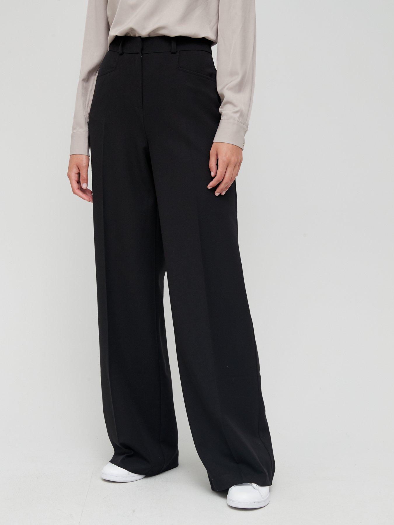 The Very Collection Tall Wide Leg Trouser - Black