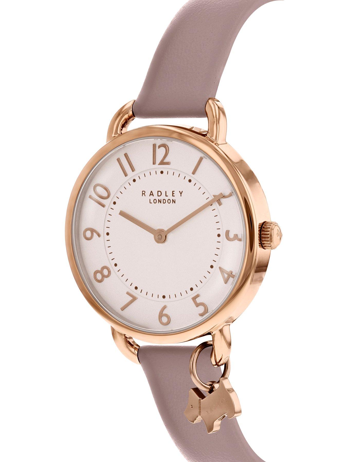 White Dial Dog Charm Strap Watch
