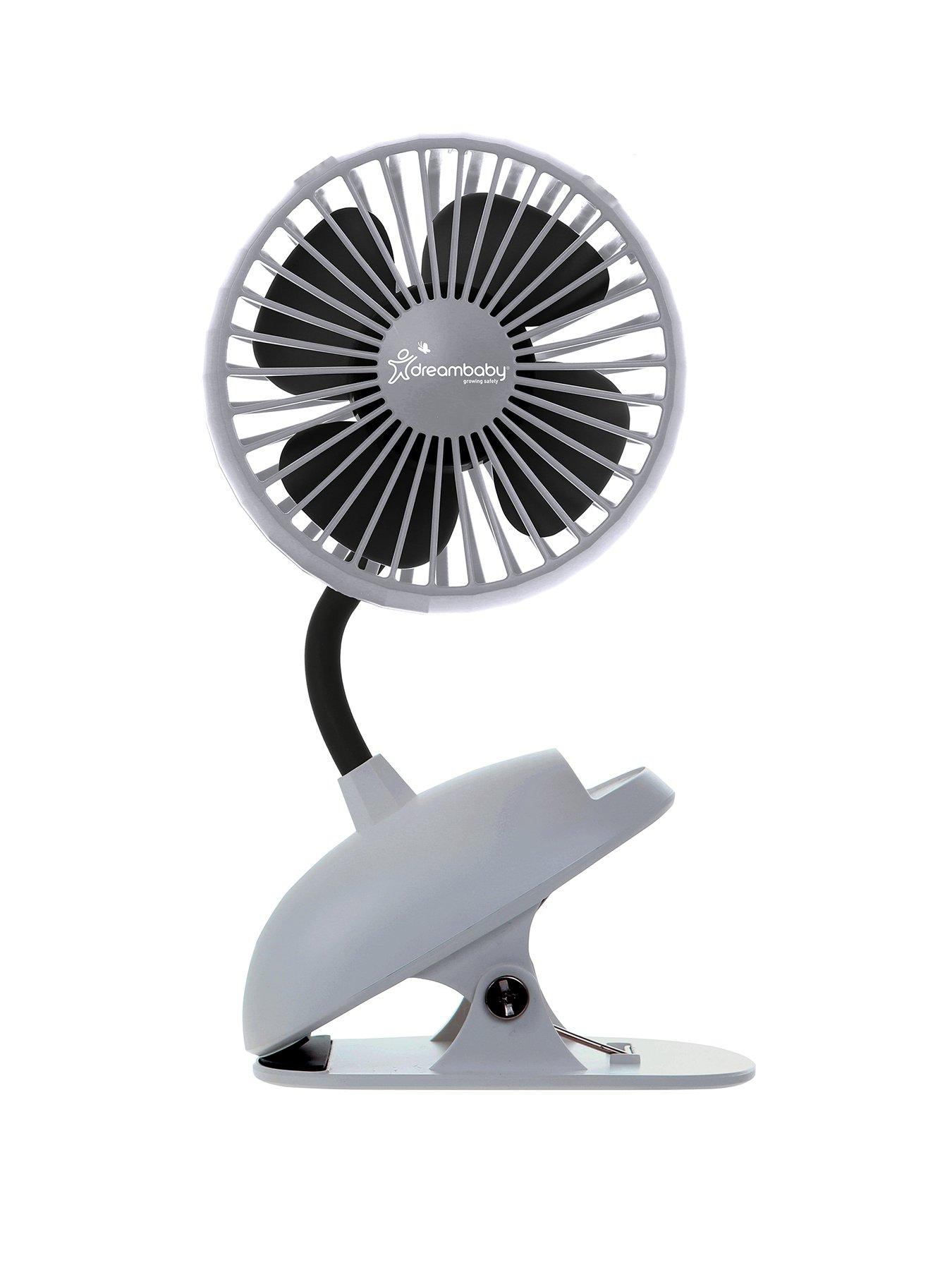 undefined USB Rechargeable Clip-On Caged Fan - Grey