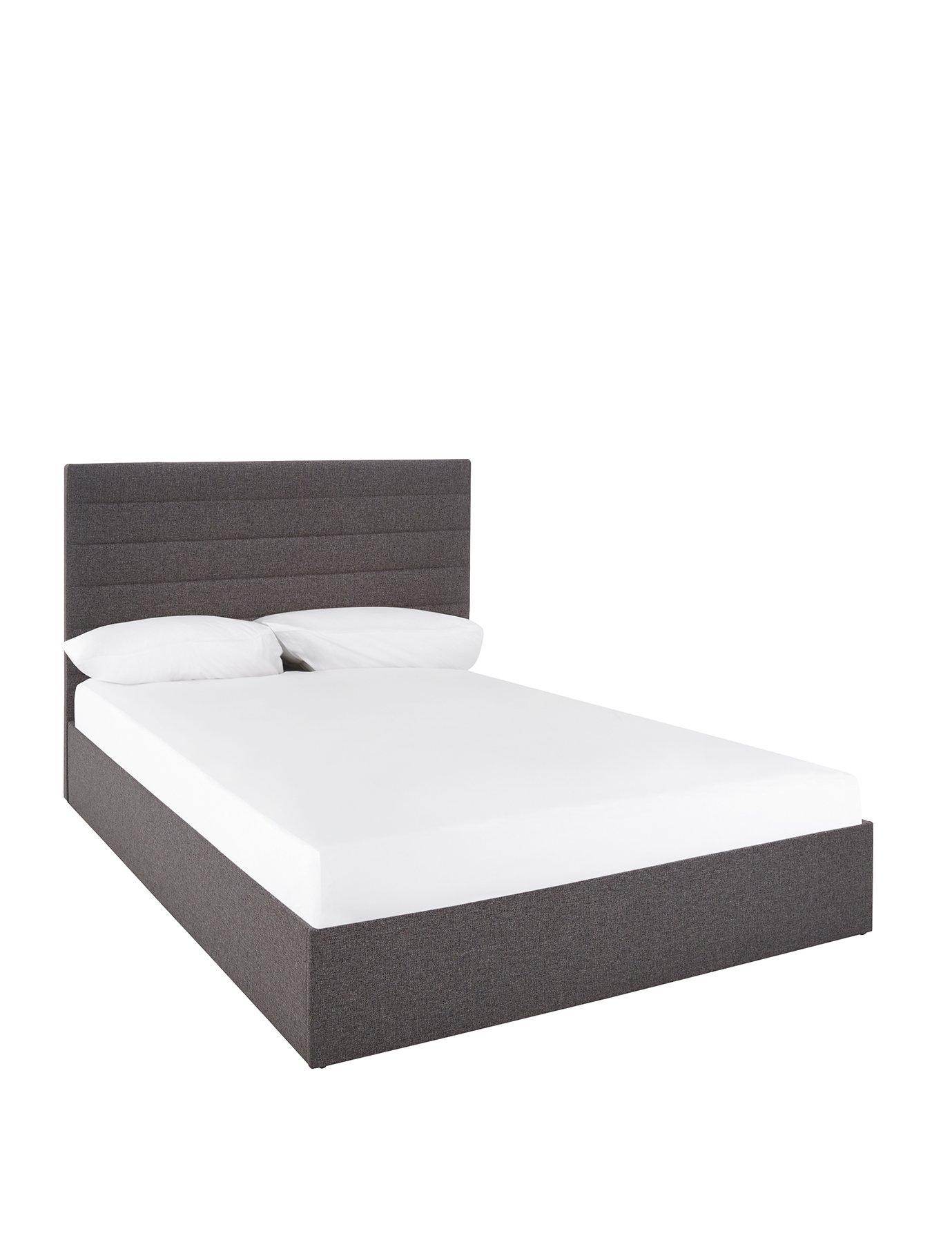 Product photograph of Very Home Lennox Fabric Bed Frame With Mattress Options Buy And Save - Bed Frame With Memory Mattress from very.co.uk