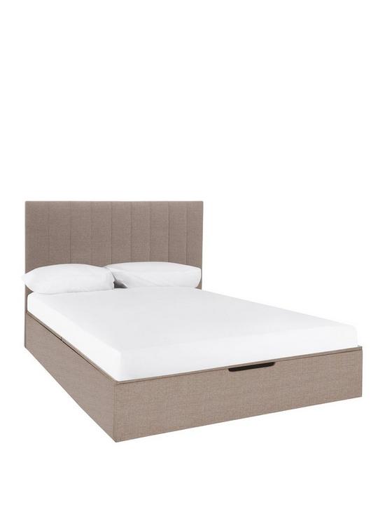 front image of nova-fabric-ottoman-storagenbspbed-frame-with-mattress-options-buy-amp-save