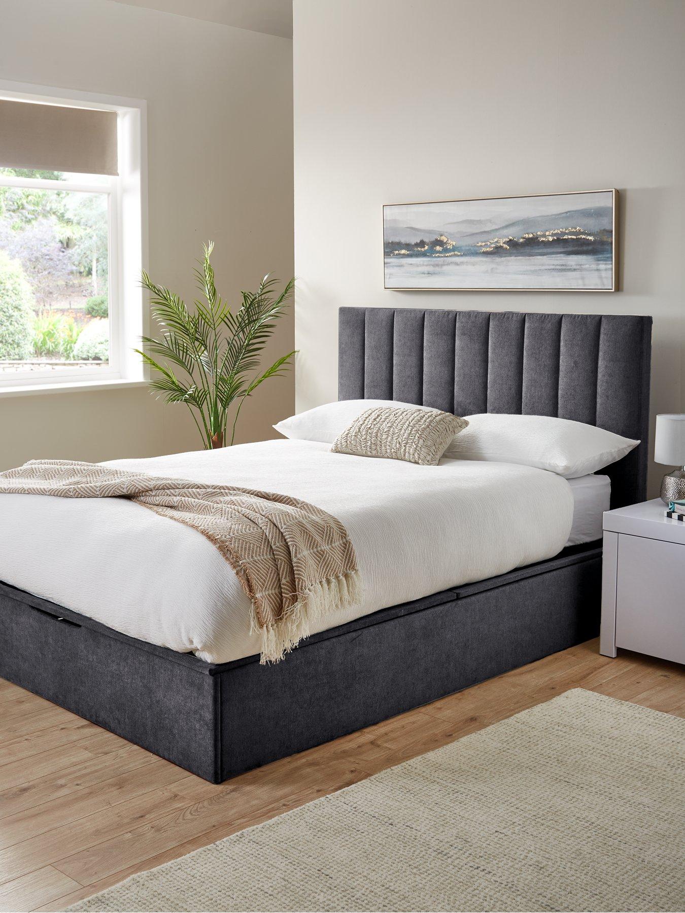 Image 1 of 6 of Very Home Nova End Lift Storage Ottoman Up Bed with Mattress Options (Buy &amp; SAVE!)