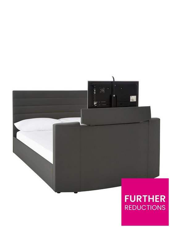 stillFront image of very-home-kingsley-faux-leather-tv-bed-frame-fits-up-to-32-inch-tv