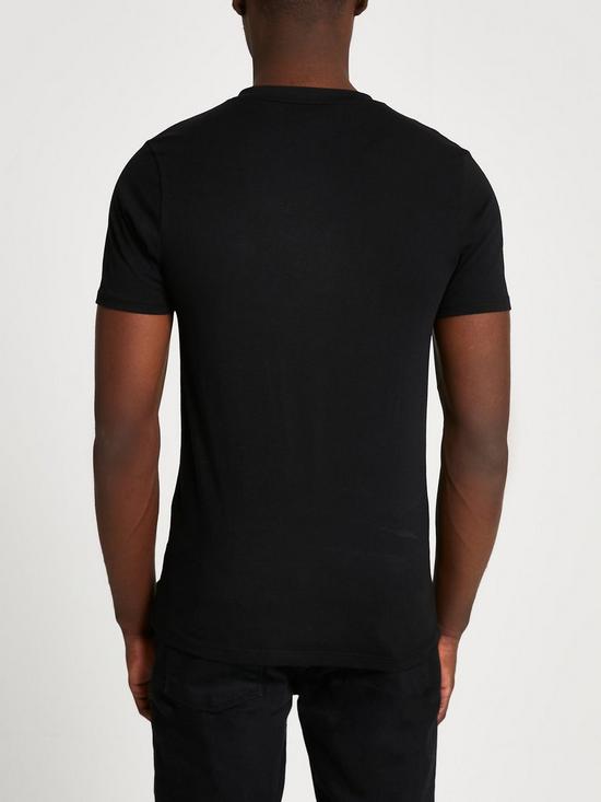 River Island Essential Short Sleeve Muscle T-Shirt - Black | very.co.uk