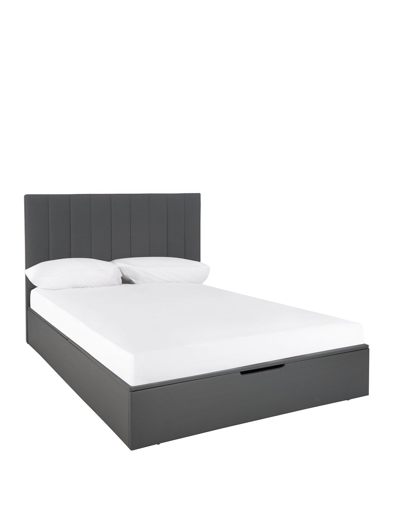 Image 2 of 6 of Very Home Nova Faux Leather End Lift Up Storage Ottoman Bed with Mattress Options (Buy &amp; SAVE!)