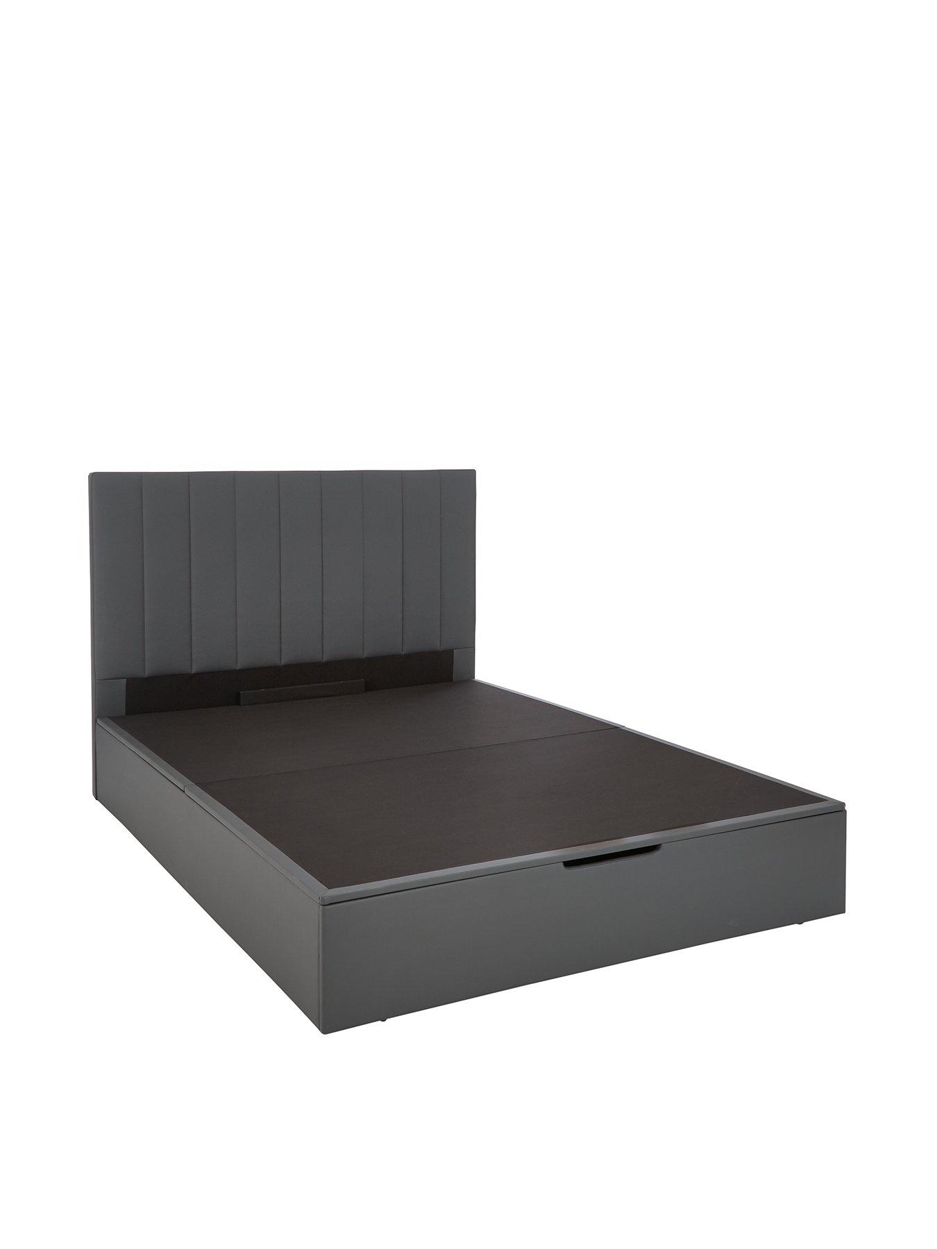 Image 3 of 6 of Very Home Nova Faux Leather End Lift Up Storage Ottoman Bed with Mattress Options (Buy &amp; SAVE!)