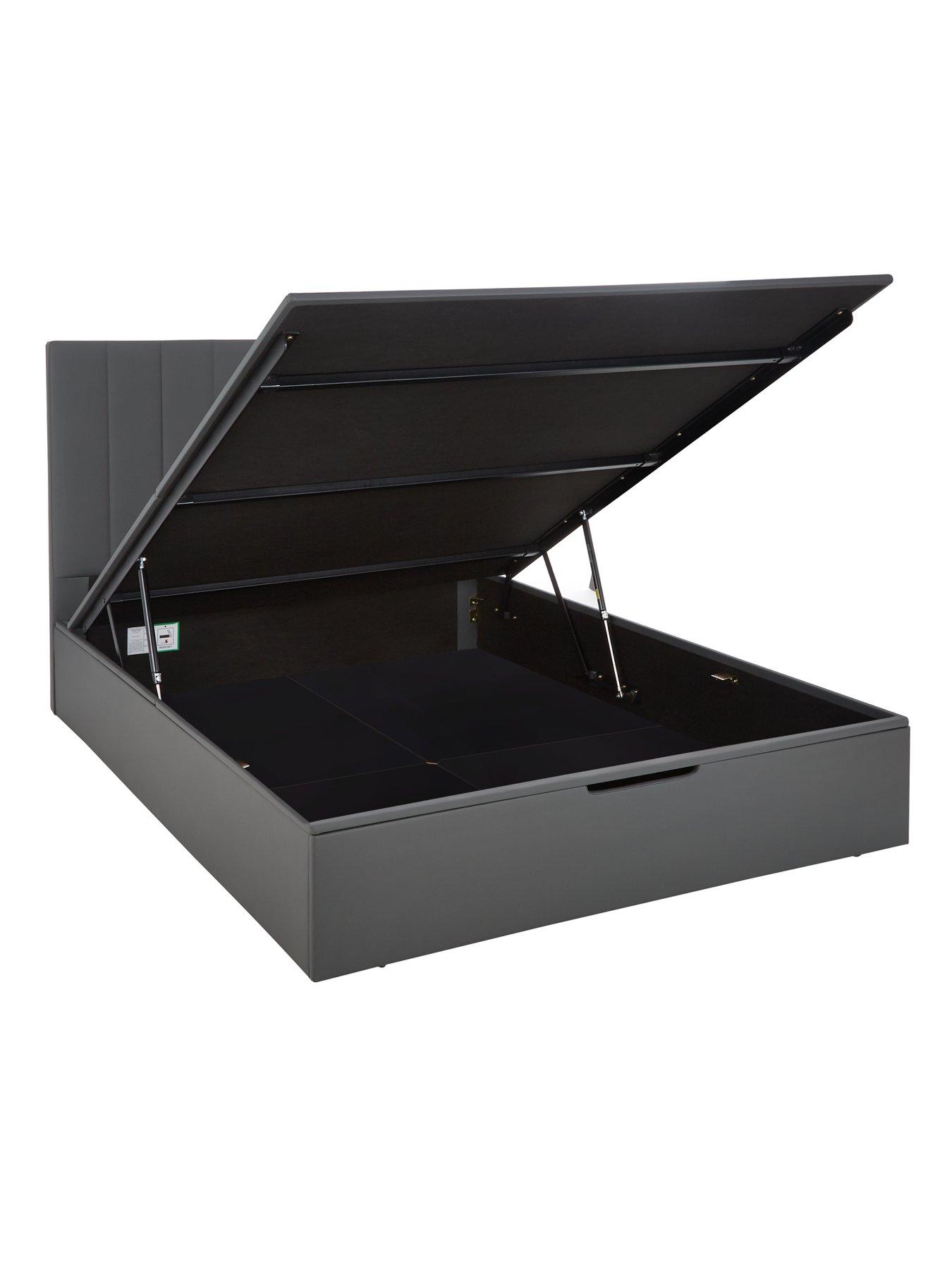 Image 4 of 6 of Very Home Nova Faux Leather End Lift Up Storage Ottoman Bed with Mattress Options (Buy &amp; SAVE!)