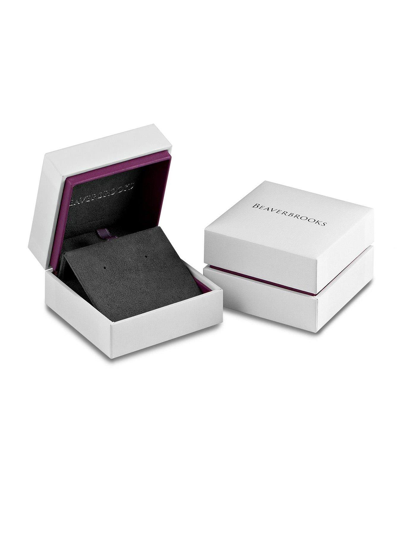 Image 3 of 3 of Beaverbrooks Silver Rose Gold Plated Cubic Zirconia Heart Charm Hoop Earrings