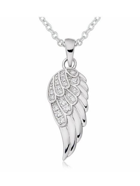 beaverbrooks-silver-cubic-zirconia-angel-wing-pendant