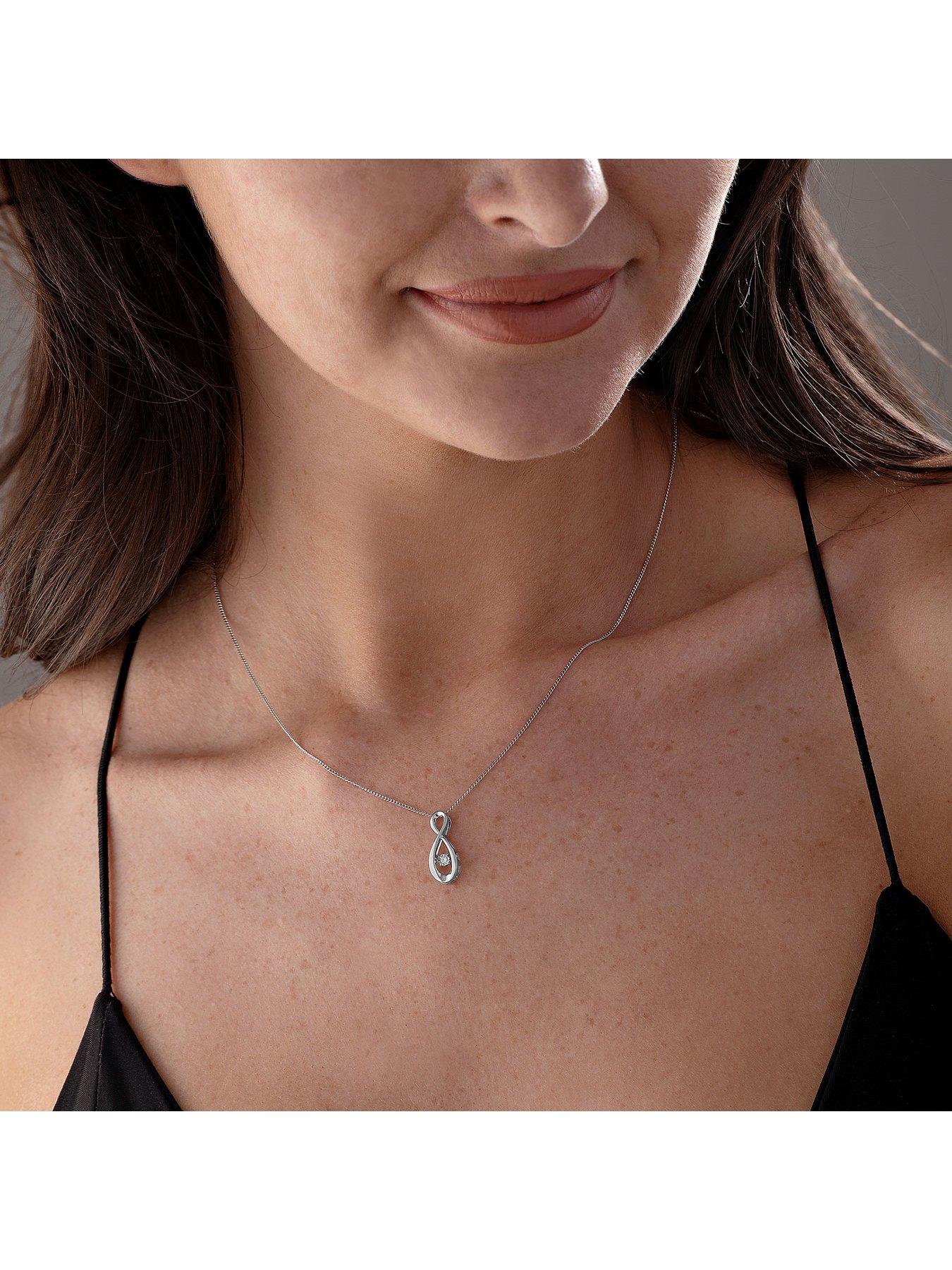 Image 2 of 3 of Beaverbrooks 9ct White Gold Diamond Pendant