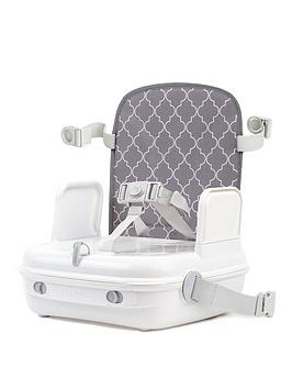 Product photograph of Benbat Yummigo Booster Feeding Seat With Storage Compartments - Grey White from very.co.uk
