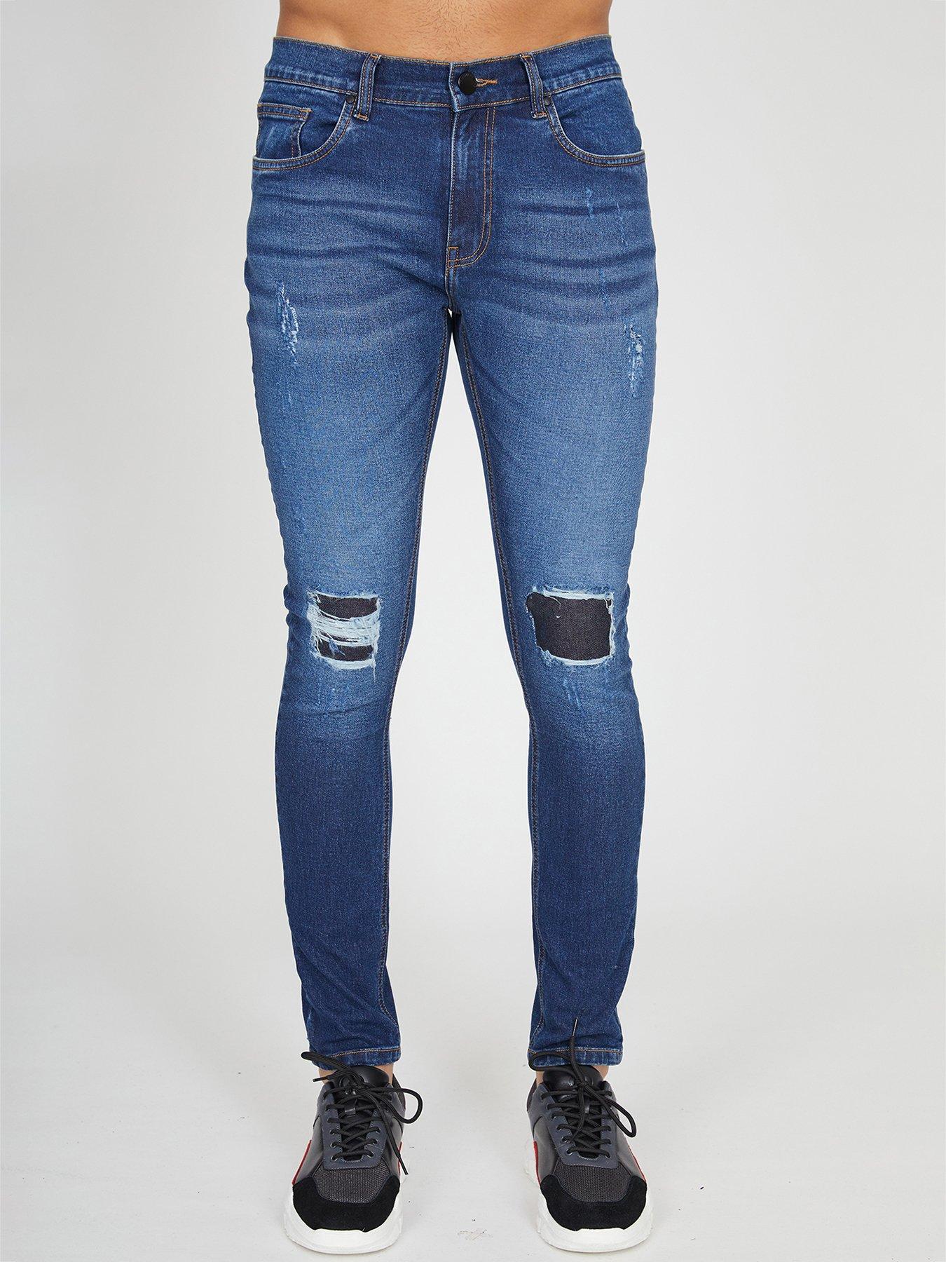 very ripped jeans mens