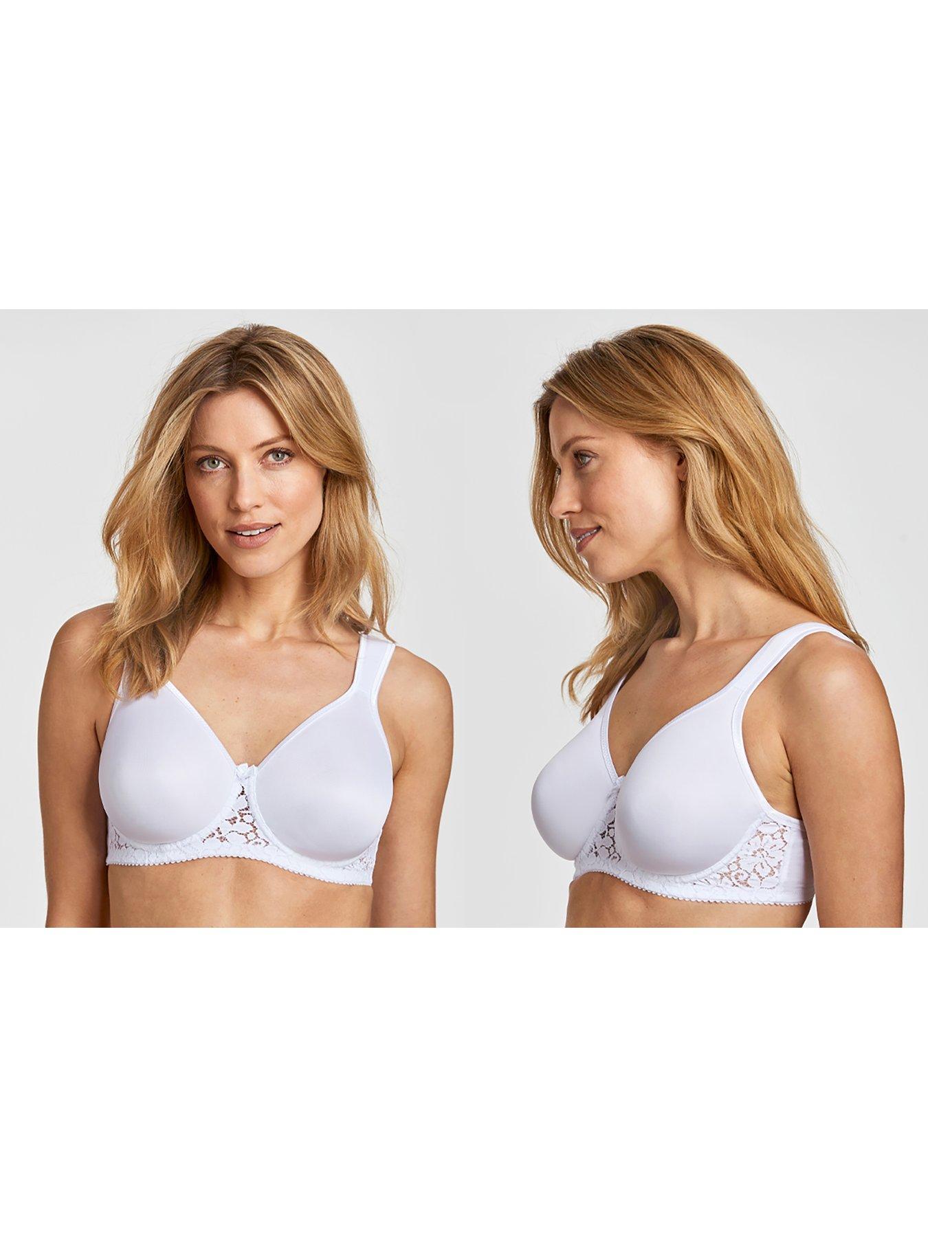 Miss Mary of Sweden Smooth Lacy Underwired Bra - White