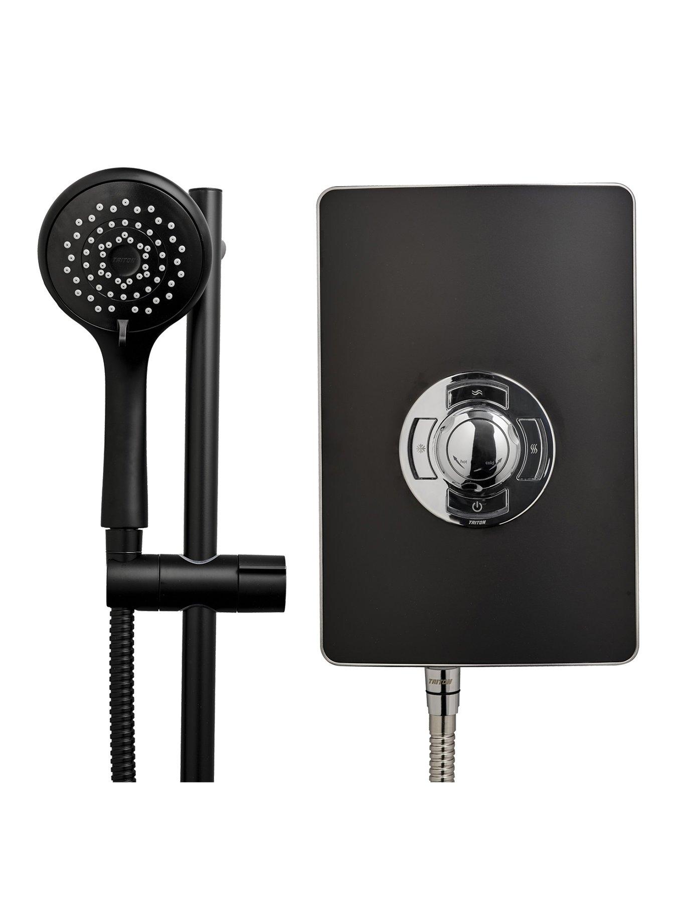 Product photograph of Triton Matte Black Electric Shower 8 5kw from very.co.uk