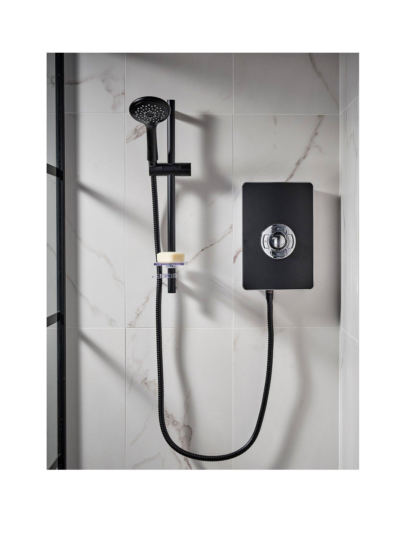 Product photograph of Triton Matte Black Electric Shower 8 5kw from very.co.uk