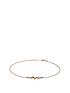  image of love-gold-9ct-two-colour-diamond-cut-beads-and-heart-bracelet
